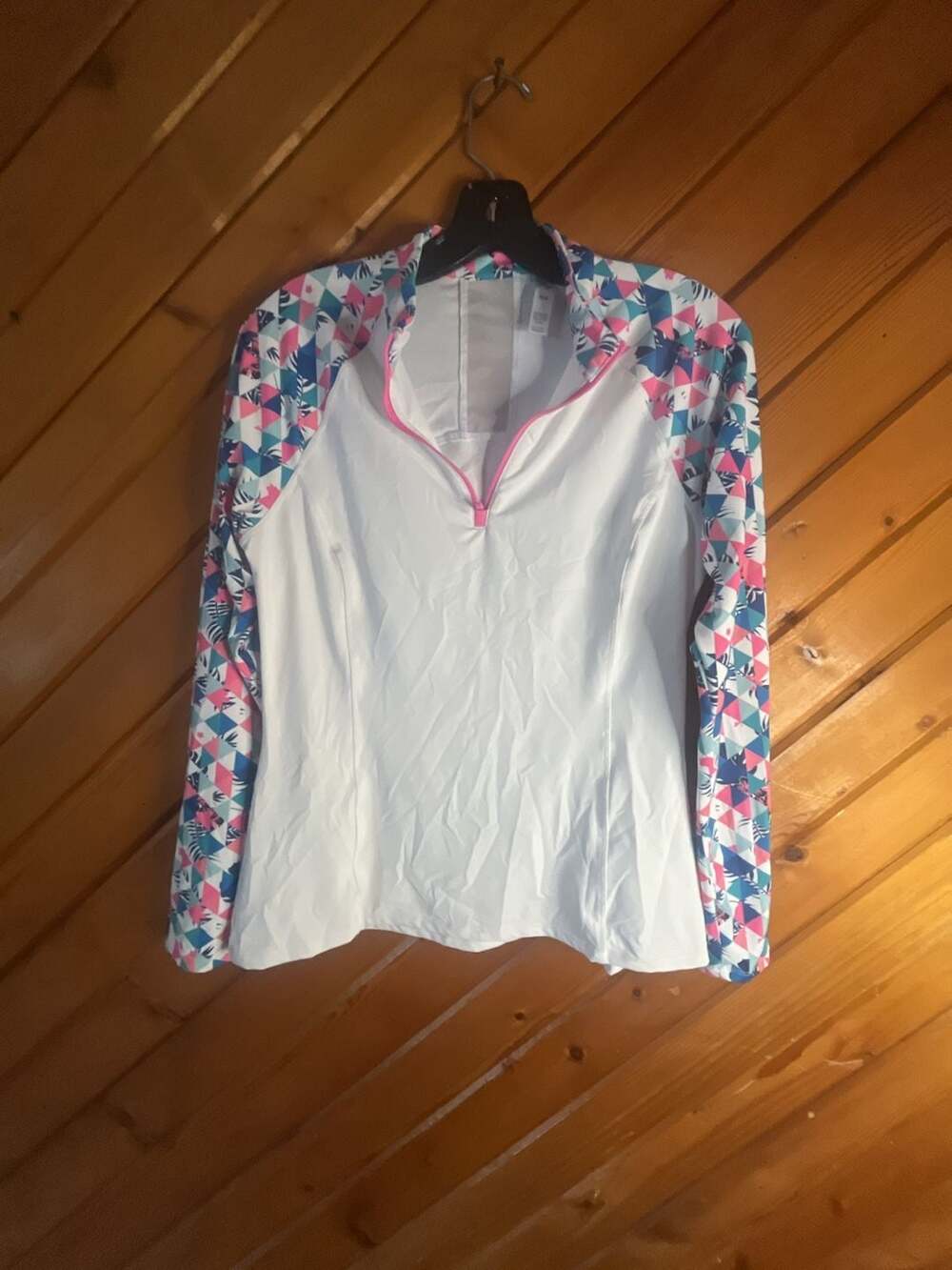 Kyodan Golf Women's Geometric Printed Raglan 1/4 Zip Pullover Jacket